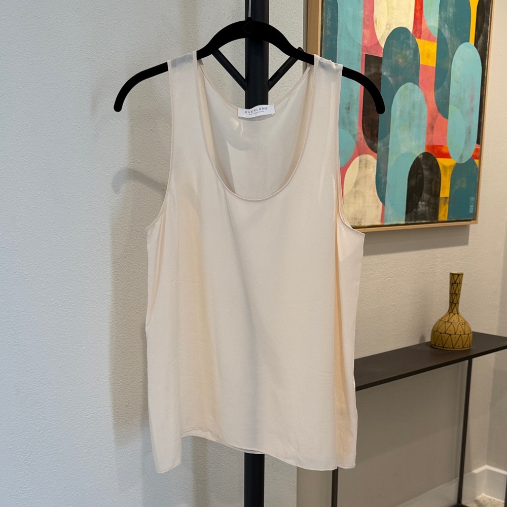 Everlane light pink silk Tank Top